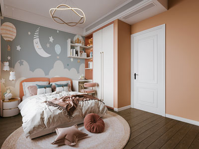 现代卧室 儿童房 公主房 女儿房