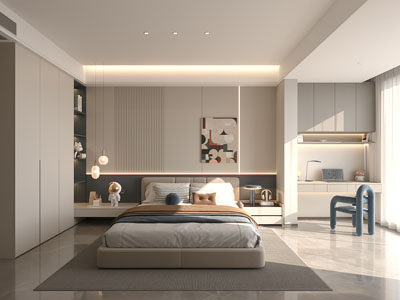 现代卧室 儿童房 男孩房