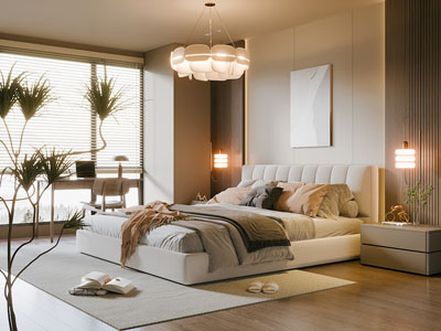 现代奶油风卧室