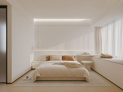 现代奶油风卧室