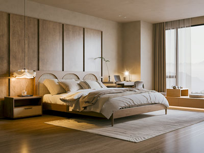 侘寂风中古风卧室