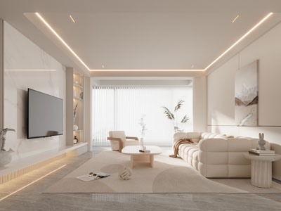 现代奶油风客厅