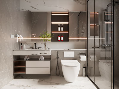 现代卫浴间 洗手间