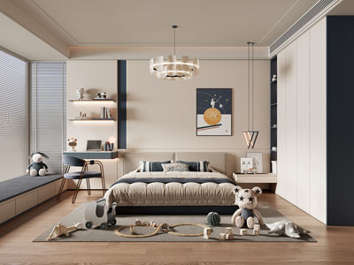 现代卧室 儿童房 男孩房