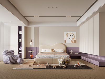 现代卧室 儿童房 公主房
