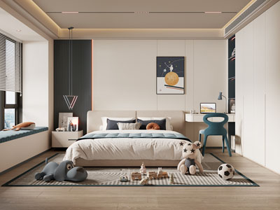 现代卧室 儿童房 男孩房