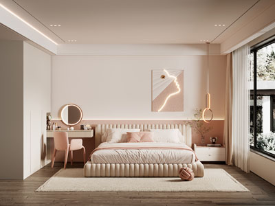 现代奶油风卧室