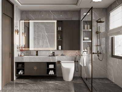 新中式卫浴间 洗手间