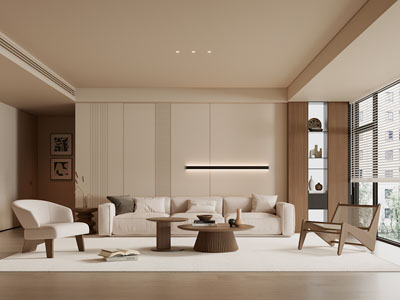 现代中古风客厅