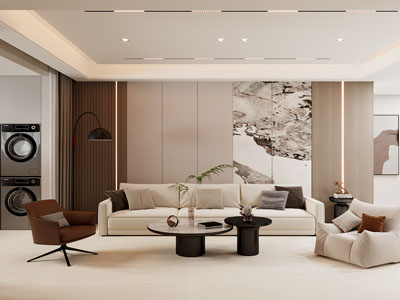 现代奶油风客厅