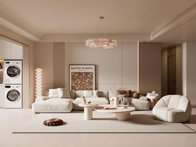 现代奶油风客厅