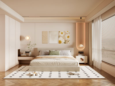 现代奶油风卧室