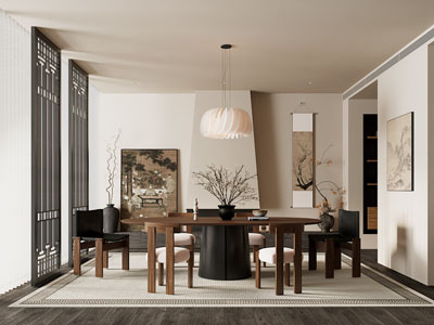 新中式中古风餐厅