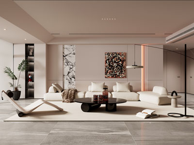 现代奶油风客厅