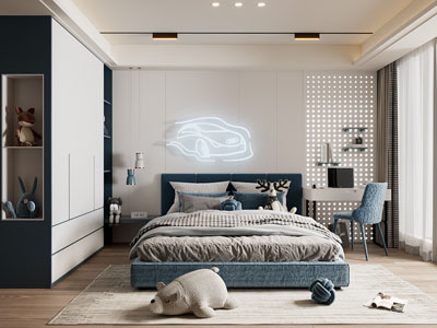 现代卧室 儿童房 男孩房