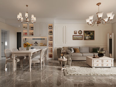 美式客厅餐厅