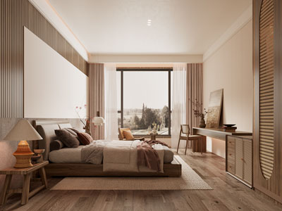 侘寂风中古风卧室