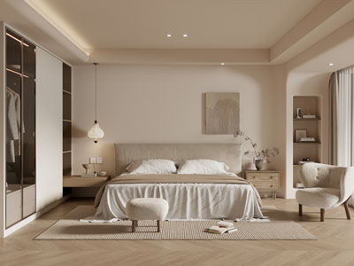 现代中古风卧室