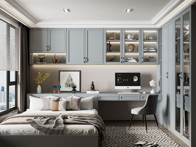 美式榻榻米卧室