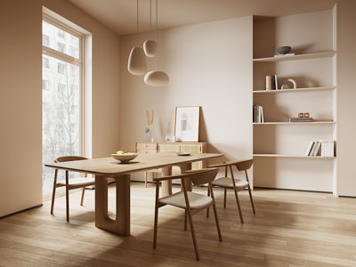 侘寂风奶油风餐厅