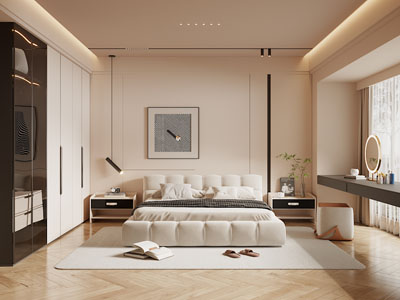 现代奶油风卧室