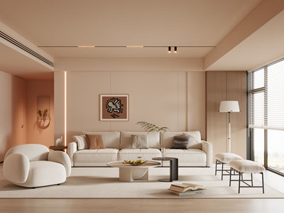 现代奶油风客厅