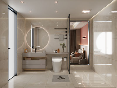 现代主卧室卫浴间 洗手间