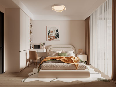 现代奶油风卧室