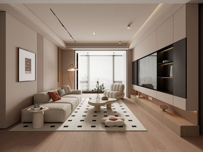 现代奶油风客厅