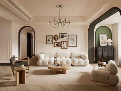 法式奶油风客厅