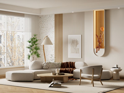 现代奶油风客厅