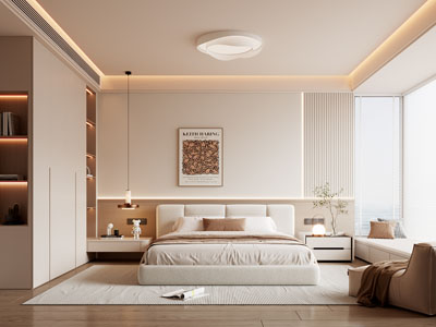 现代奶油风卧室