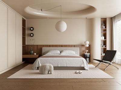 侘寂风中古风卧室