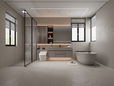 现代卫浴间 洗手间