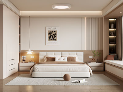 现代奶油风卧室