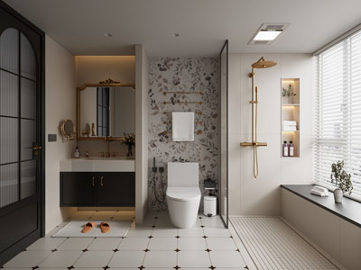 法式轻奢卫浴间 洗手间