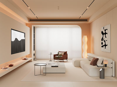 现代奶油风客厅