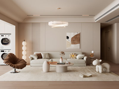 现代奶油风客厅