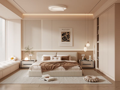 现代奶油风卧室