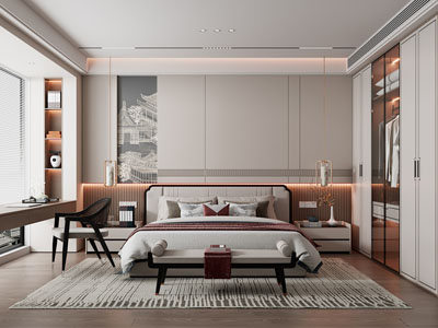 新中式卧室
