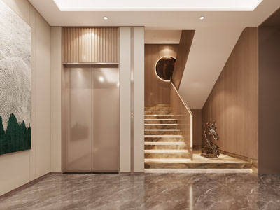 现代电梯间 楼梯间