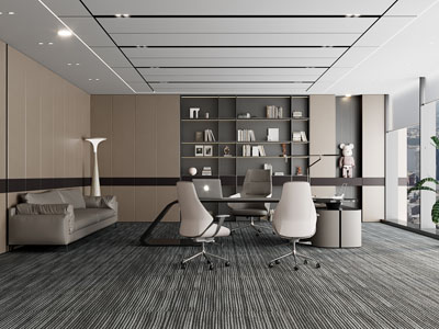 现代董事长 总经理办公室3d模型 现代董事长 总经理办公室