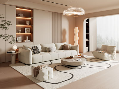 现代奶油风客厅