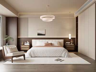 现代中古风卧室