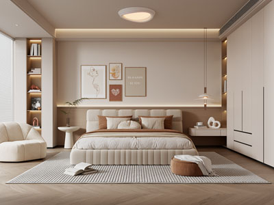 现代奶油风卧室