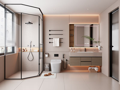 现代卫浴间 洗手间