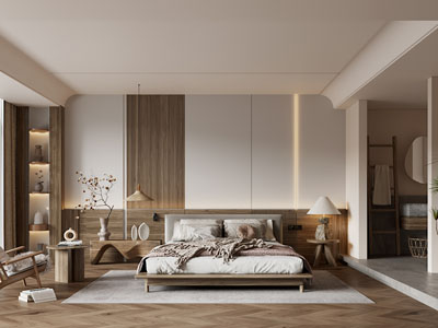 现代中古风卧室