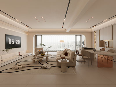 现代奶油风客房 餐厅