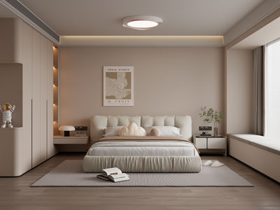 现代奶油风卧室