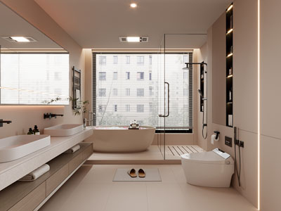 现代卫浴间 洗手间